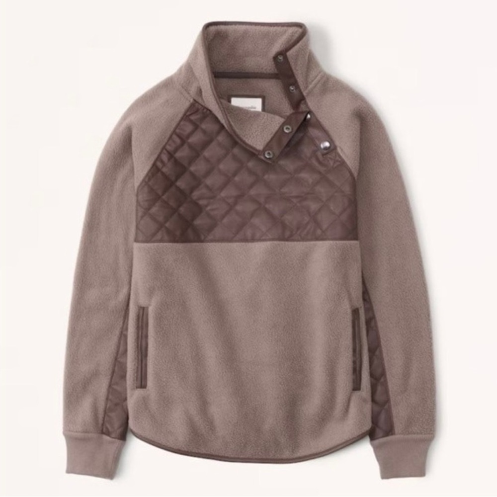 Abercrombie and Fitch Fleece pullover snap sweater